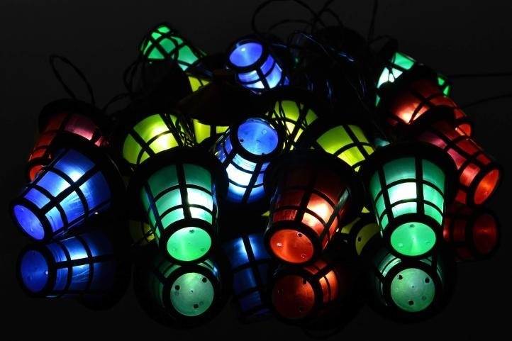 Lampki ogrodowe 20 LED, kolorowe latarenki