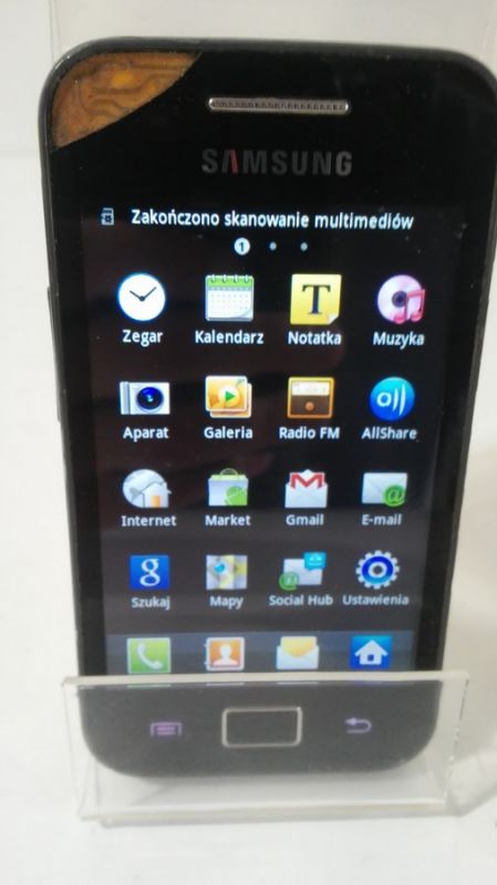 SAMSUNG GALAXY ACE PĘKNIETY LEWY RÓG