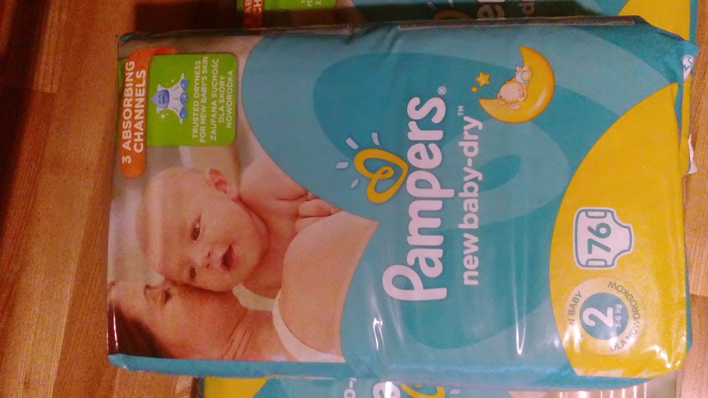 Pieluchy Pampers new baby-dry 2, 3-6 kg, 76 szt
