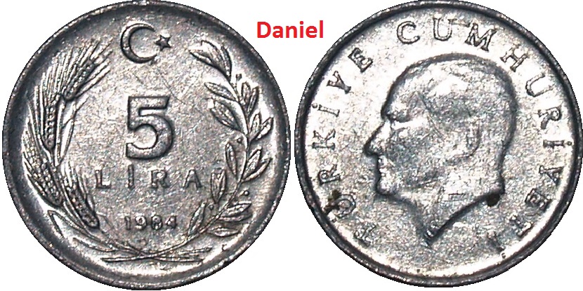 5 lira z 1984 roku z Turcji