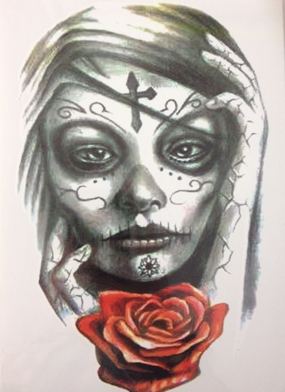 Tatuaz zmywalny 3D Gothic girl tattoo