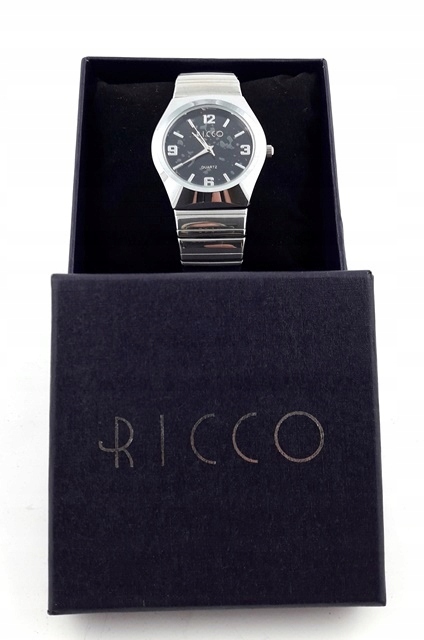 ZEGAREK RICCO QUARTZ Z BRANSOLETĄ SREBRNĄ