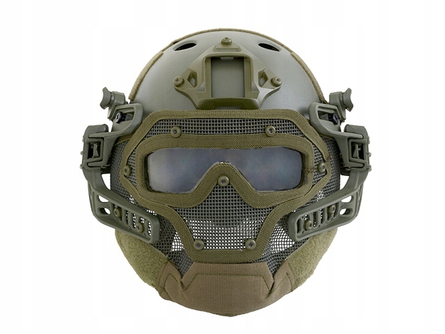 Taktyczny Hełm Fast Z Metalową Maską W Systemie G4
