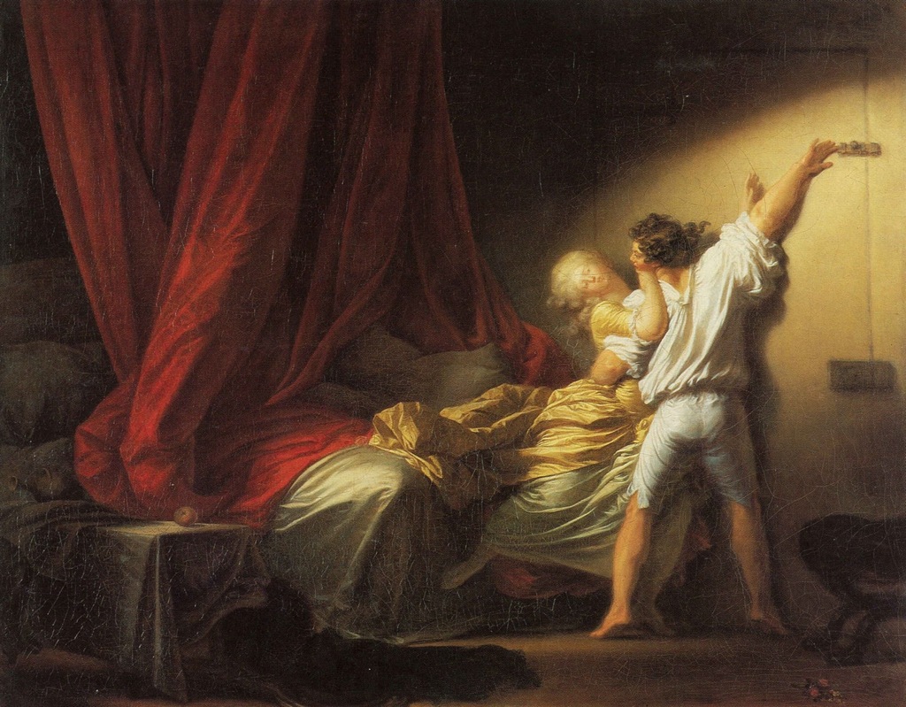 Obraz  80x60 cm Zasuwka J.H.Fragonard z 1784 r.