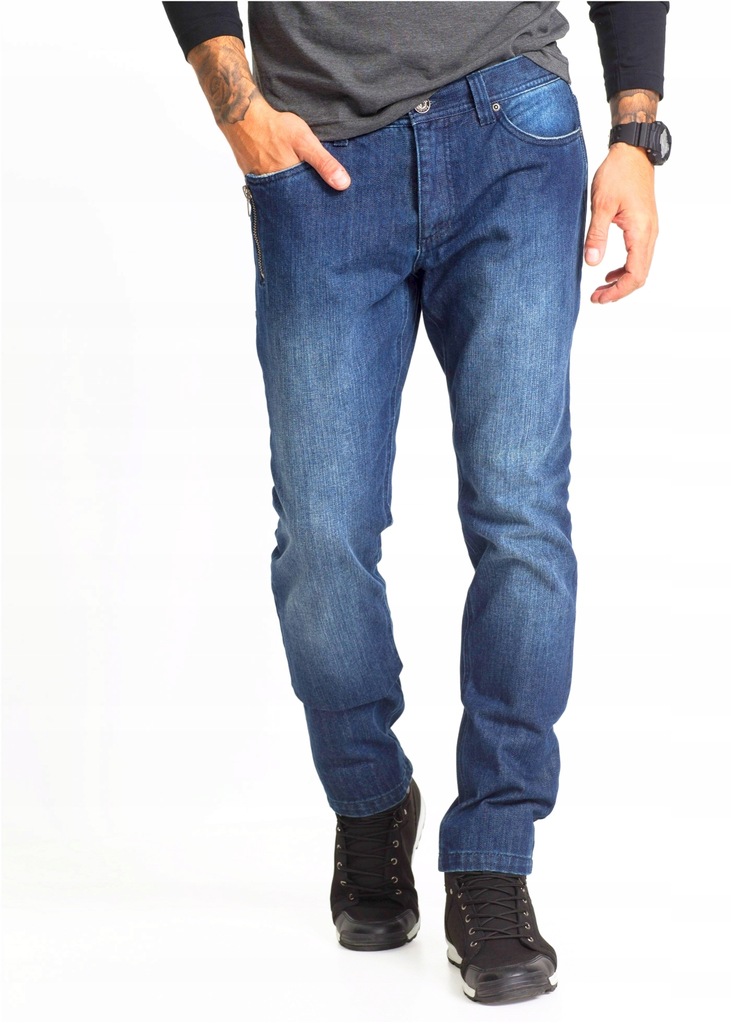 Spodnie męskie jeans stretch blue jasne R 46/62