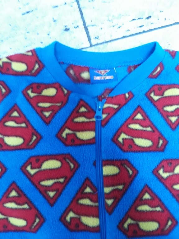 Piżama superman pajacyk 110 116 4-5lat polarkowy