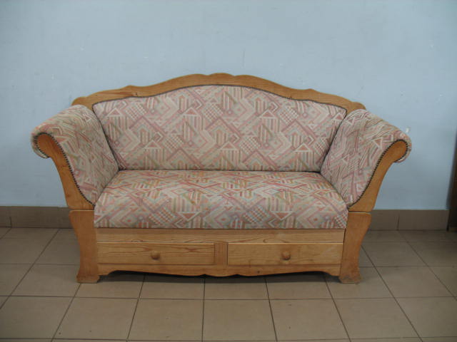 SOFA KANAPA SZEZLONG SOSNOWY ROZKŁADANY 