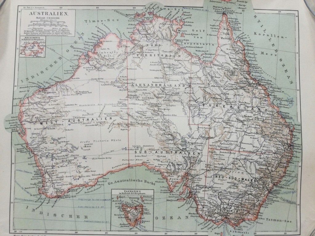 Australia, Meyers Lexikon 1893 r. Lipsk i Wiedeń