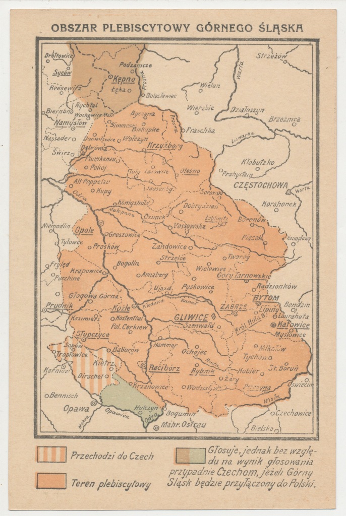Mapka. Obszar plebiscytowy Górnego Śląska. (437)