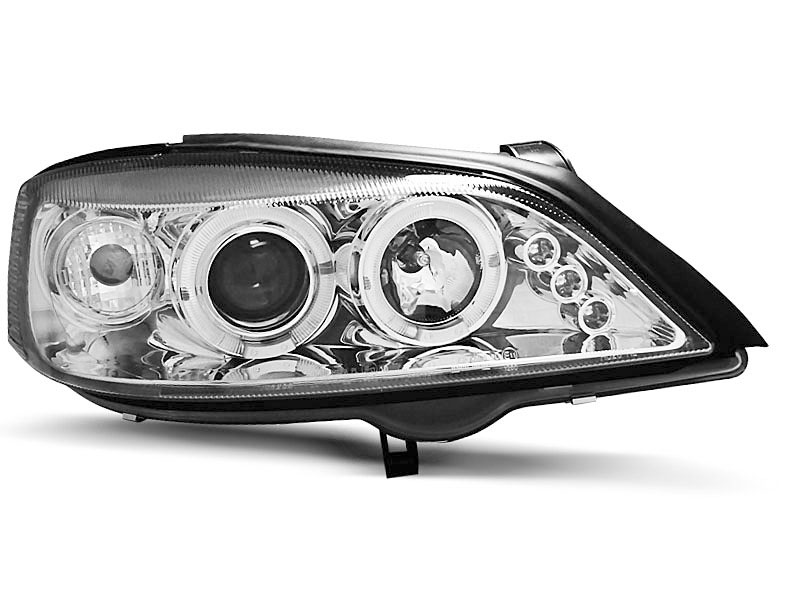 Lampy Opel Astra G CHROM Angel Eyes Ringi LED
