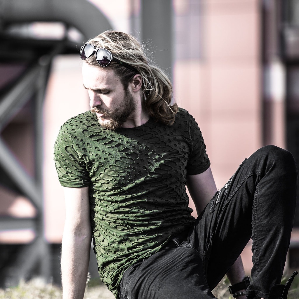 BARBOSSA T-shirt BUBBLE olivka MEGA L
