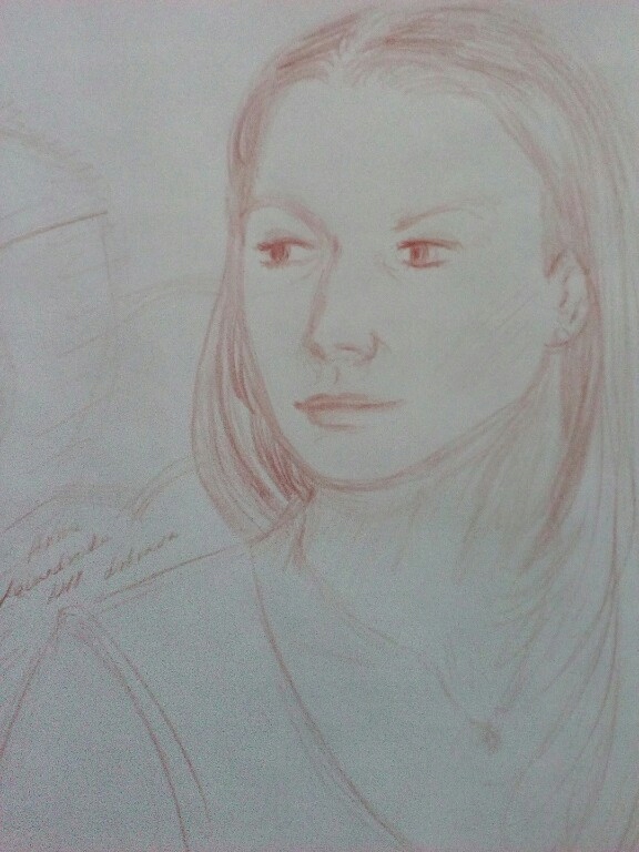 Anna Lewandowska portret karateka rysunek A3