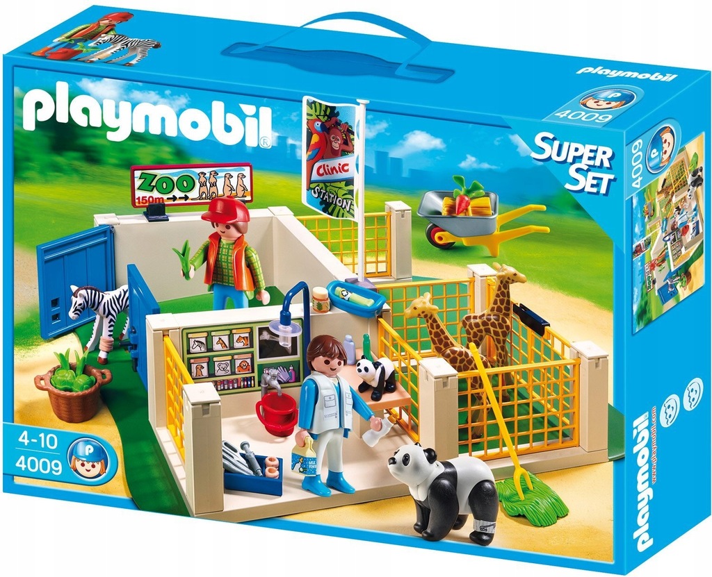 PLAYMOBIL 4009 Zoo klinika pandy żyrafy zebra