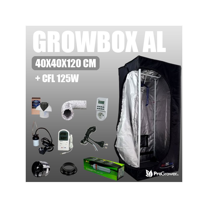 Zestaw do uprawy: Growbox AL40x40x120cm + CFL 125W