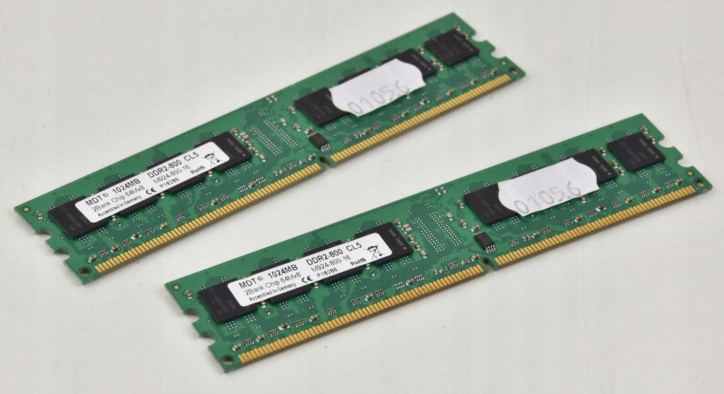 Pamięć RAM MDT 2GB 2x1GB 800Mhz PC2-6400Mhz