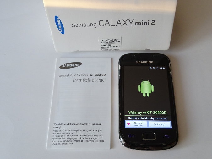 Samsung Galaxy S2 mini GT-S6500D telefon + pudełko