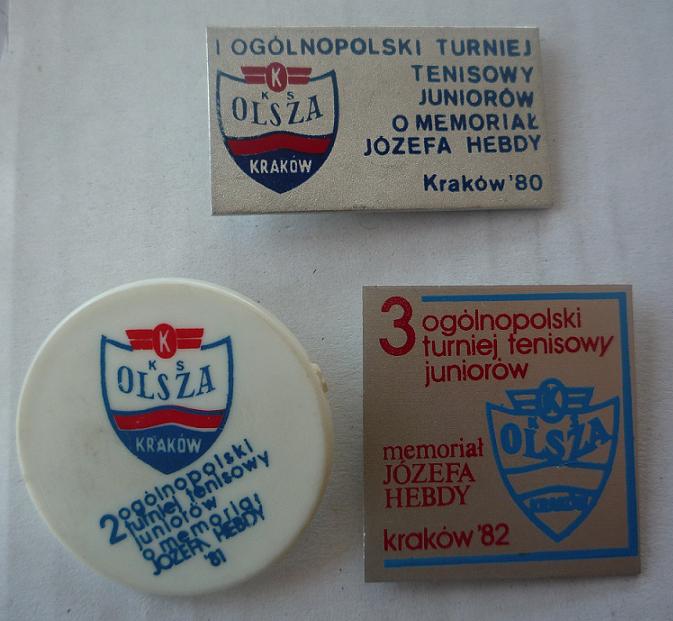 3 plakiety KKS OLSZA KRAKÓW - TURNIEJE TENISOWE