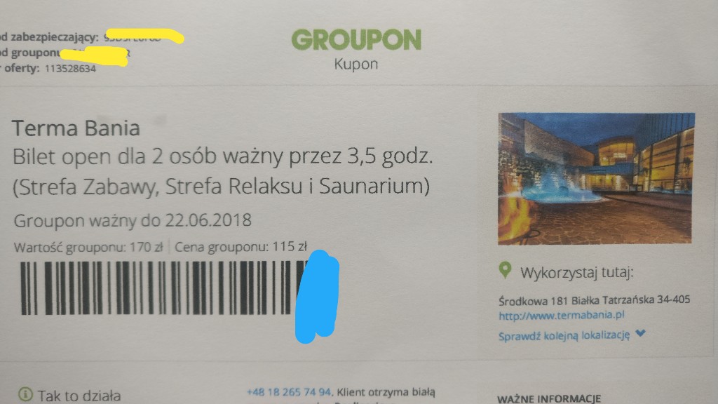 Groupon ! TERMY BANIA ! 3,5H DLA 2 OSÓB ! OKAZJA !