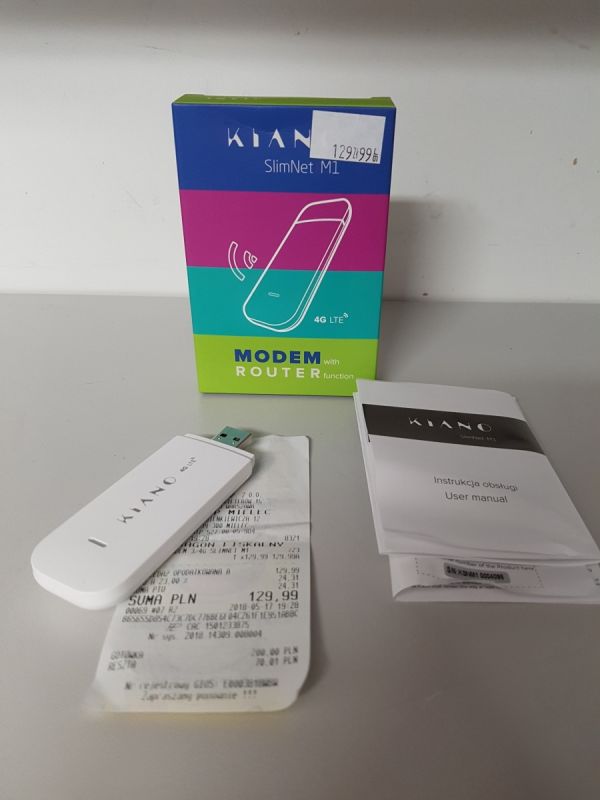 MODEM ROUTER USB 4G LTE KIANO SLIMNET M1