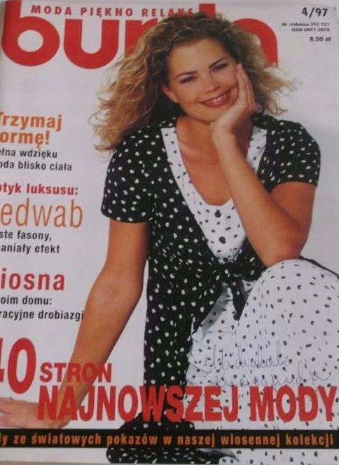 BURDA 4/97 SUKIENKA ŻAKIET KOMBINEZON MODA ŚLUBNA