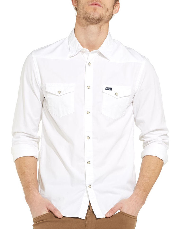 WRANGLER WESTERN SHIRT KOSZULA MĘSKA BIAŁA XL