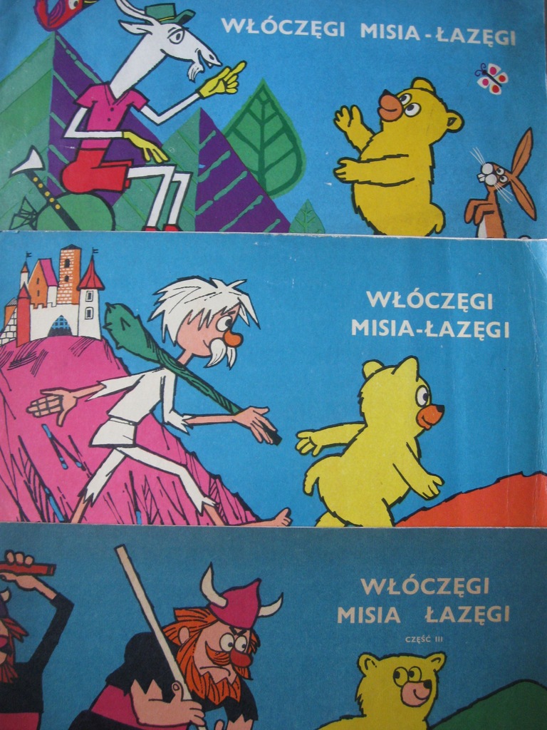 Włóczęgi Misia Łazęgi Część 1, 2, 3 Wyd. 1970