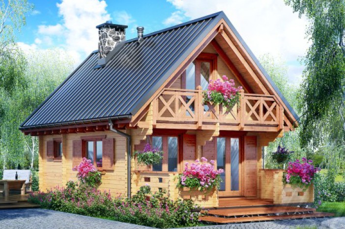 OCIEPLONY DOMEK piętrowy 7x5m bez zgody 35m2 WD1