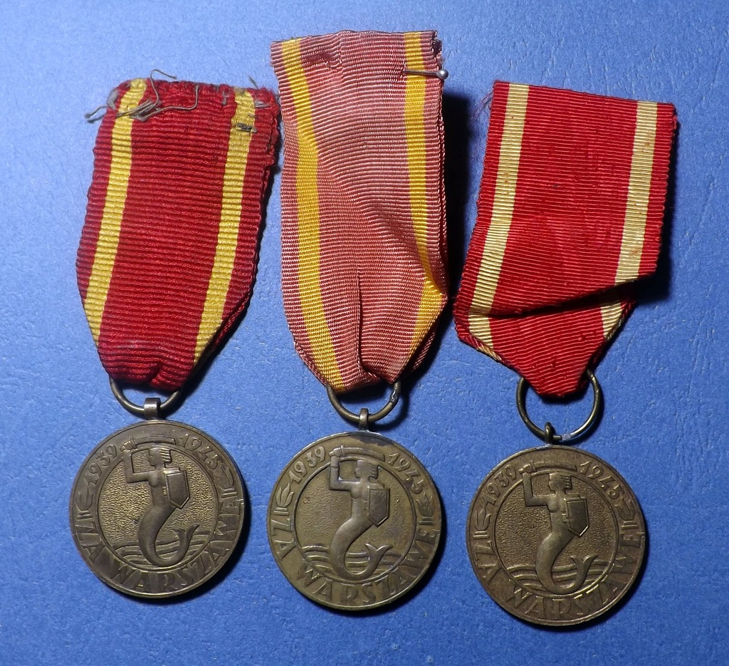 3 X MEDAL ZA WARSZAWĘ 1939-1945