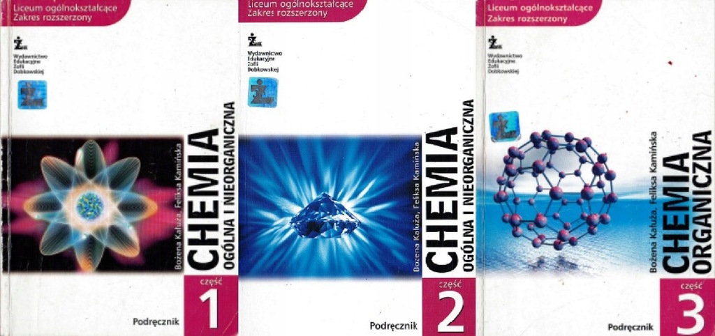 Chemia rozszerzona podręcznik Żak 1+2+3 komplet