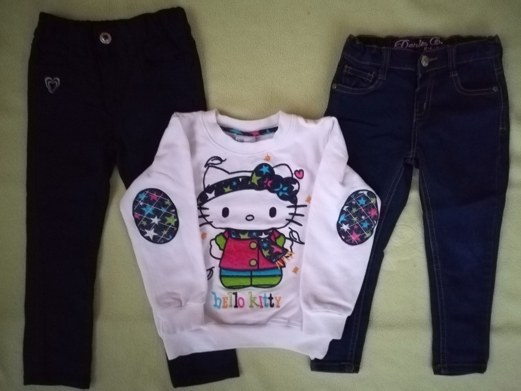 Spodnie Denim + Kiki&Koko + Bluza Hello Kitty