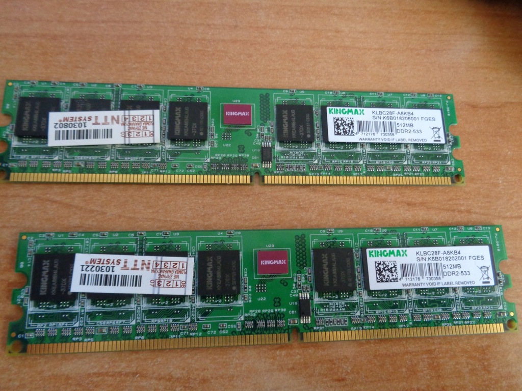 KINGMAXPamięć DDR2 512 MB 2 szt razem 1 GB 533 MHz