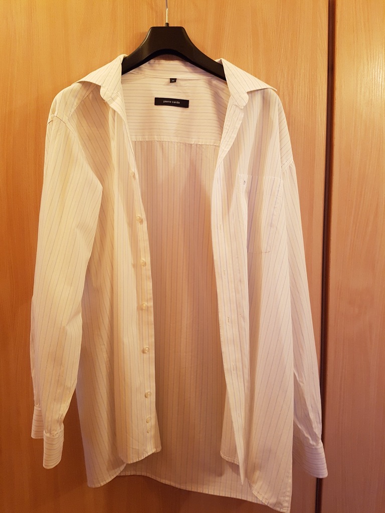 Koszula męska Pierre Cardin 42 biała w paski