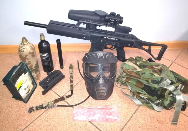 ZESTAW DO PAINTBALLA + MARKER TIPPMANN X7