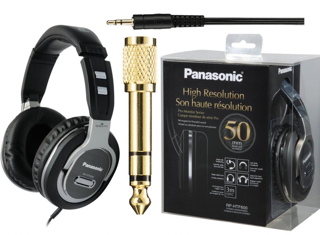 Słuchawki PANASONIC RP-HTF 600 Nauszne przetw.50mm