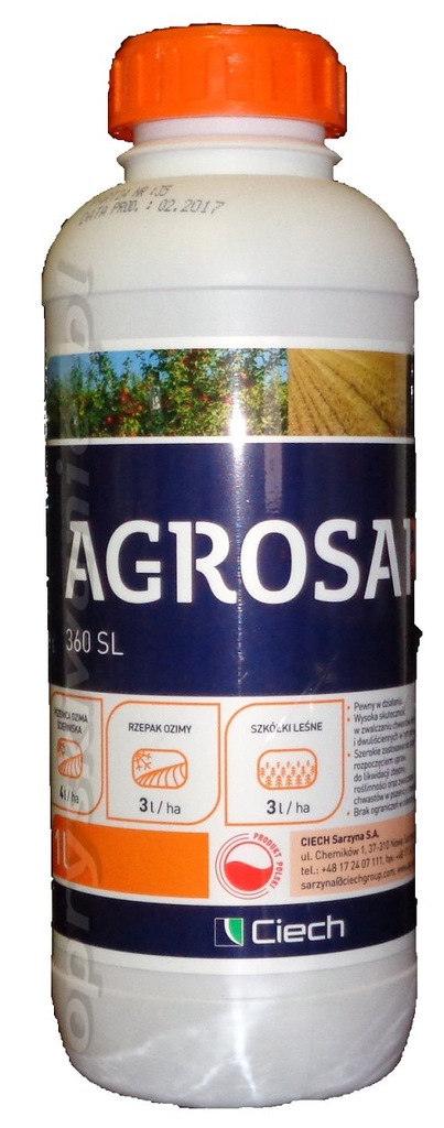 Agrosar 360sl 1l zamiennik roundup chwastobójczy