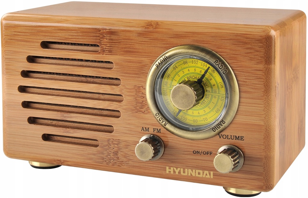 Radio RETRO Hyundai RA410B Bambus AM FM Line in