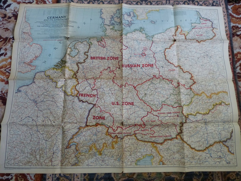 UNIKALNA MAPA NIE DO OBIEGU LIPIEC 1944 GRANICE!!