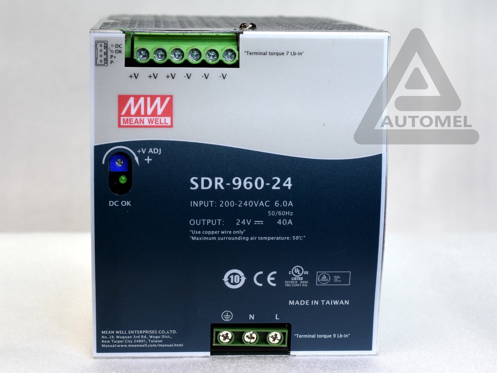 Zasilacz SDR-960-24 MEAN WELL na szynę DIN f-raVAT