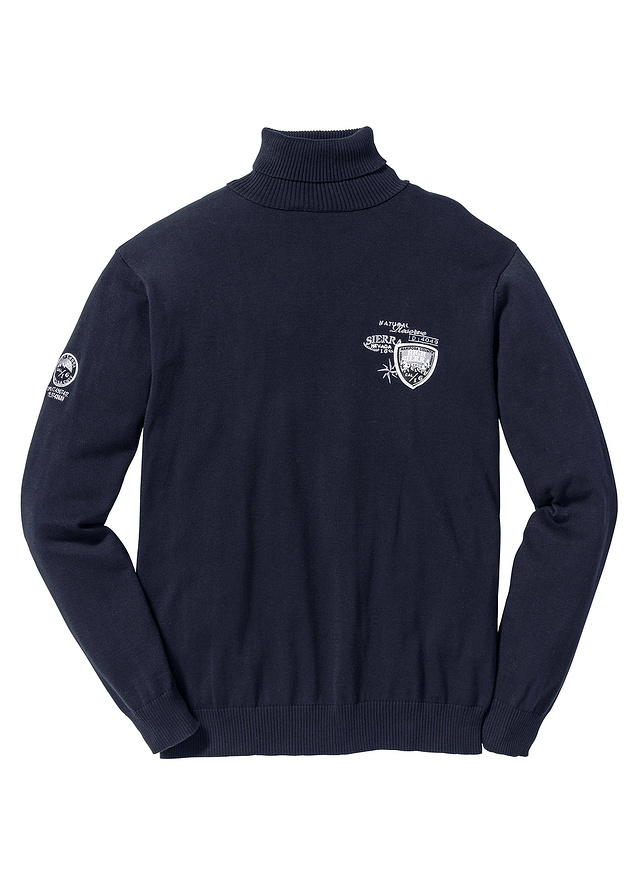 Sweter z golfem Regular niebieski 48/50 (M) 960982