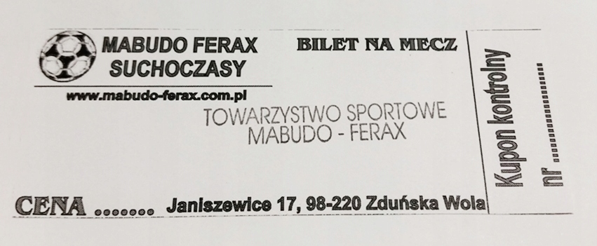 bilet MABUDO Suchoczasy (woj. łódzkie)