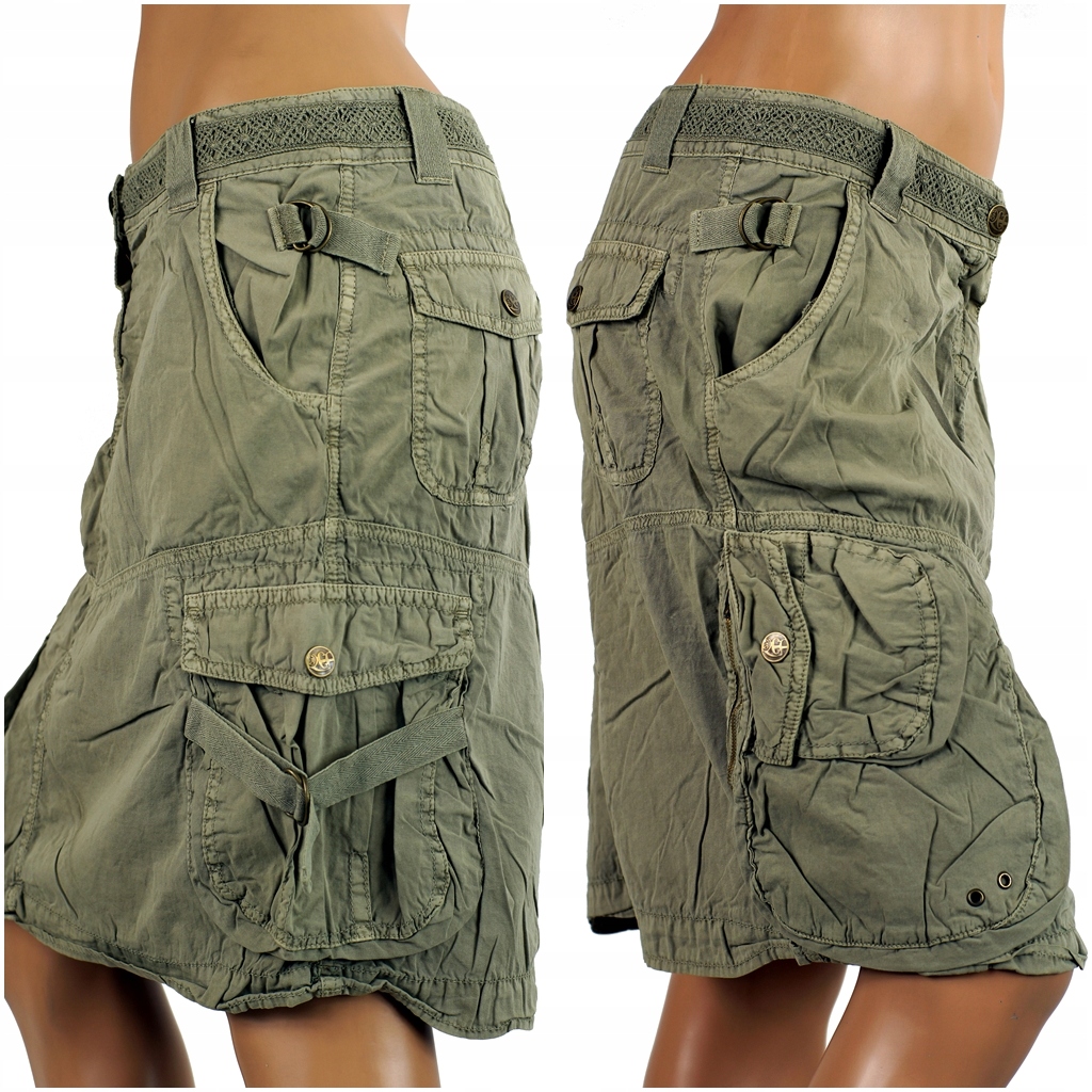 Spódnica damska jeans - wojskowy styl - 40/L J.ZIE