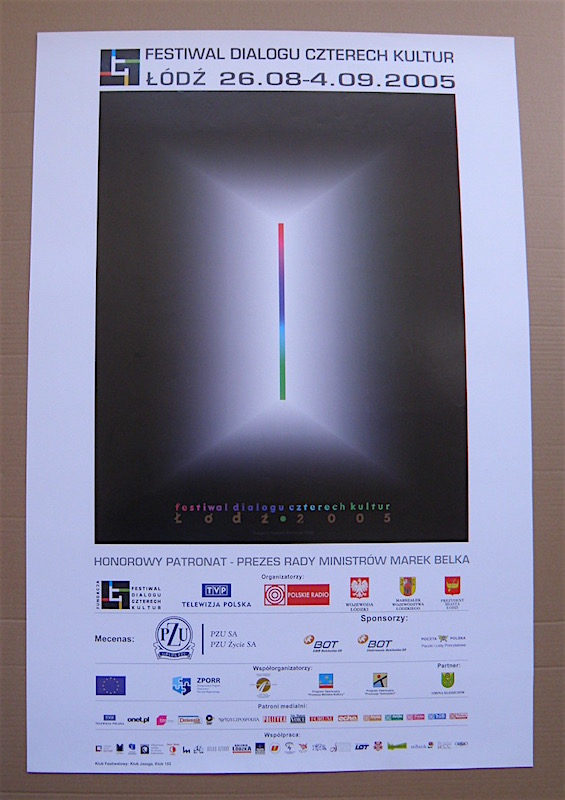 FESTIWAL DIALOGU CZTERECH KULTUR - PLAKAT- ŁÓDŹ