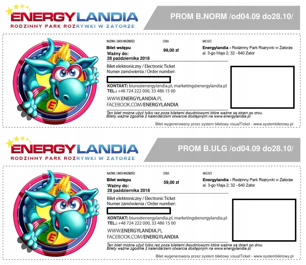 Bilety ENERGYLANDIA