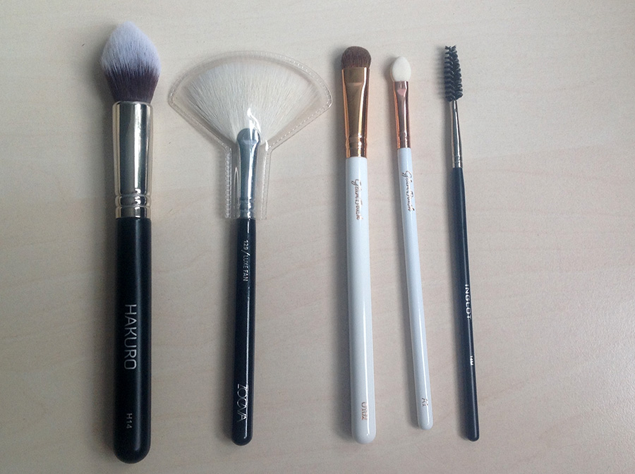 Zestaw pędzli ZOEVA, HAKURO, INGLOT, GLAM BRUSH
