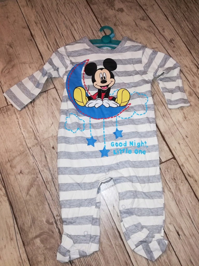 2 pack pajac Mickey miki piżama 6m r. 74