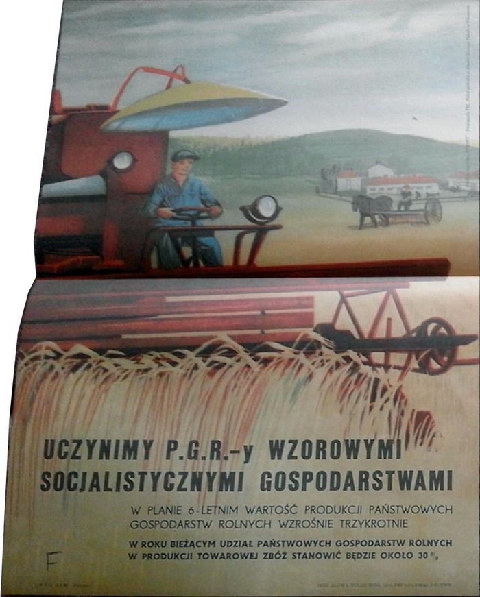 PRL - PLAKAT - P.G.R.-y WZOROWYMI SOCJALISTYCZNYMI