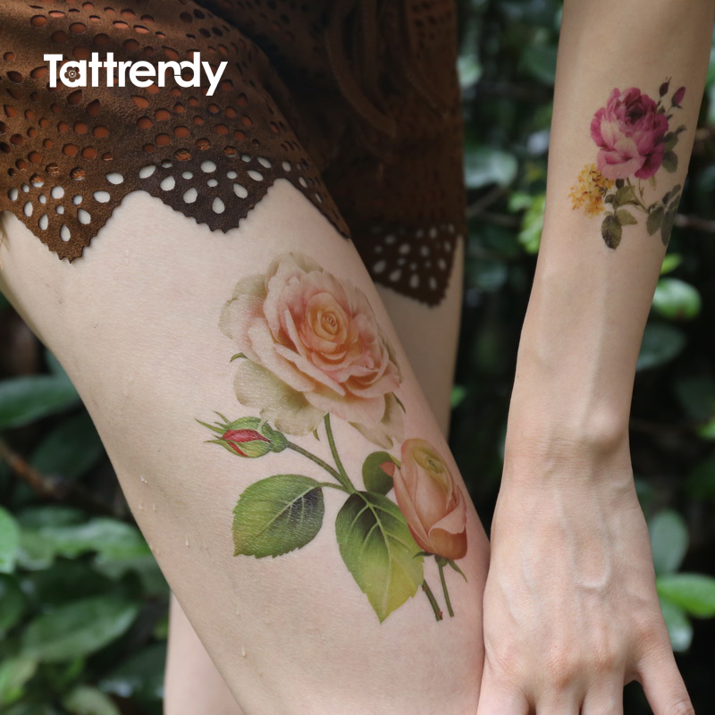 Tatuaz zmywalny -  Kwiaty #1