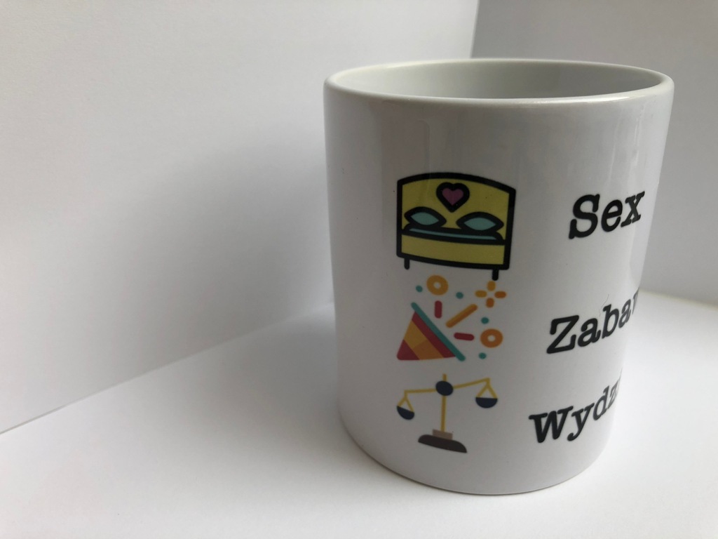 Kubek kot student wydział prawa prezent studia