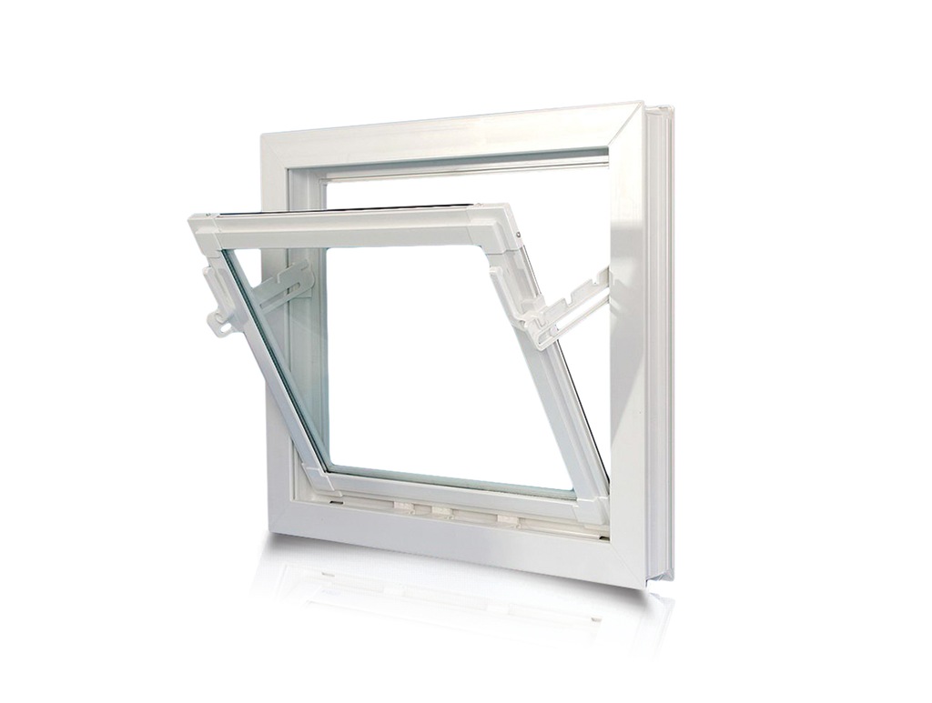 Okno INWENTARSKIE PCV oborowe 60x50 cm uchylne