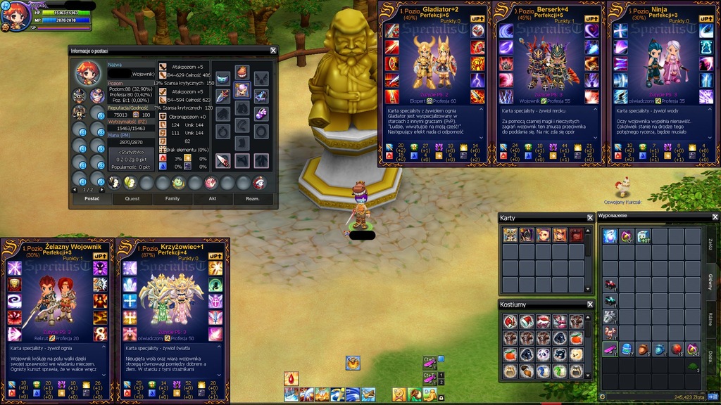 Nostale Avalon konto 88lvl woj Moral/Cruss/Berek